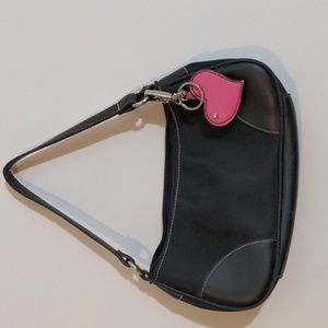 Basic Black VS Purse w/ Cute Heart Charm Y2K